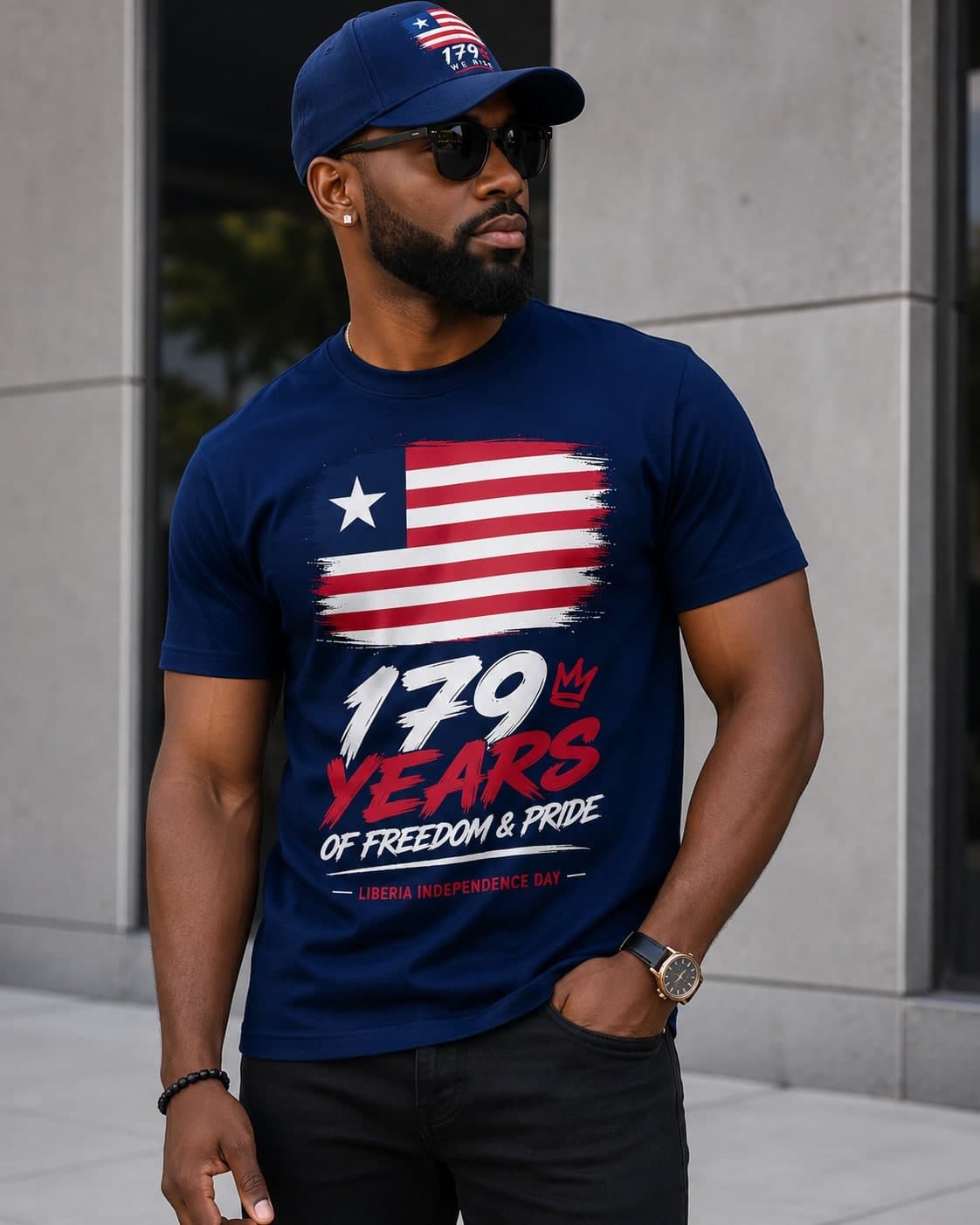 Blue "179 Years of Freedom & Pride" Independence Shirt